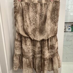 Urban Outfitters Beige Snake Print Dress